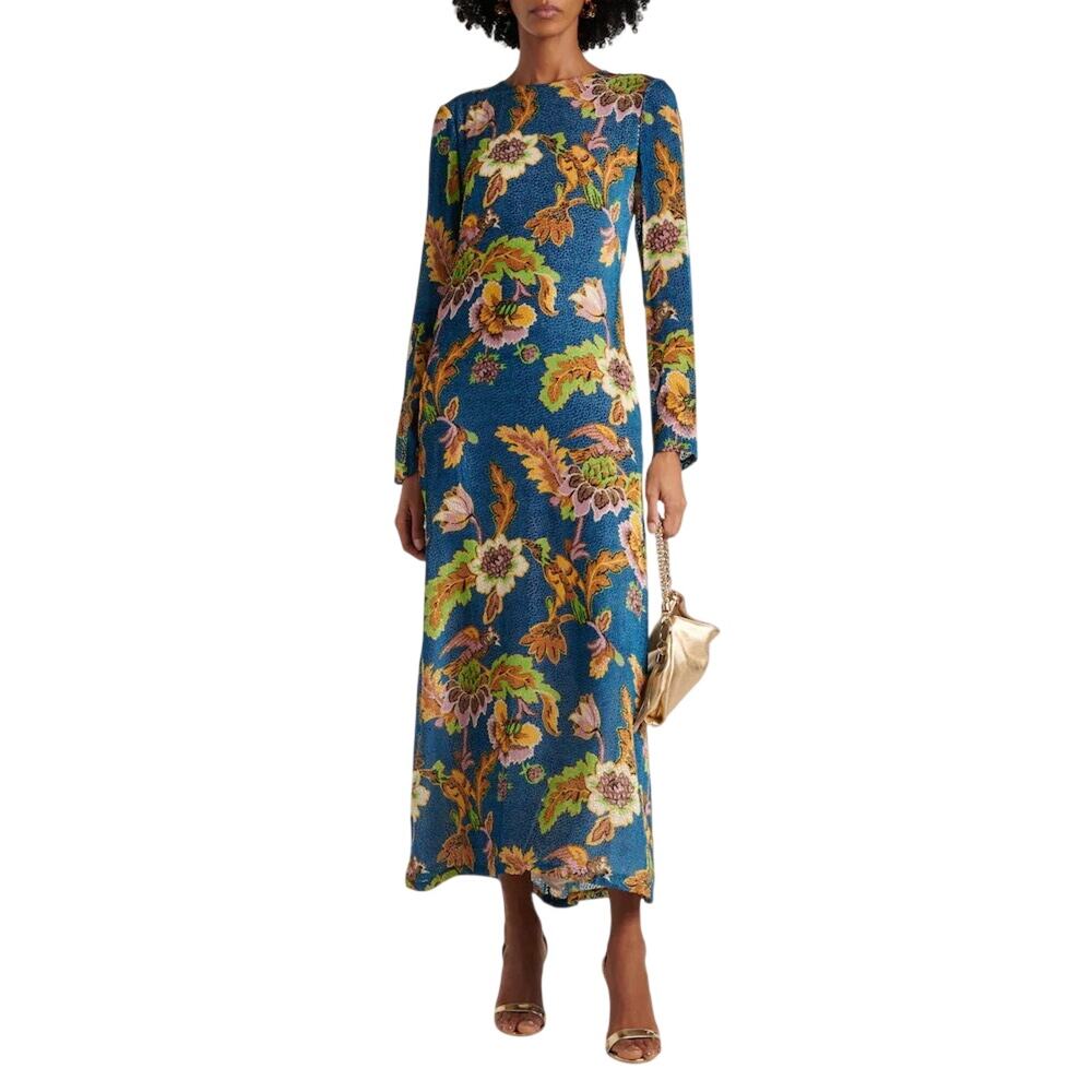 LA DOUBLEJ Swing Maxi Dress in Lark Blue Size L / P2P 21.5” New w/ Tag MSRP $980